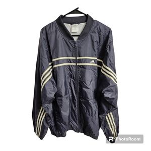 Vintage Y2K Adidas Jacket Windbreaker Oversized Track Jacket Blue Gray Size XL